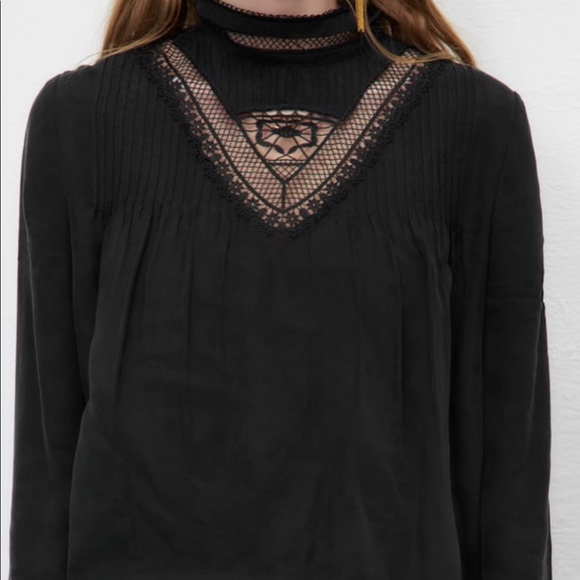 [NWT] Cupro Lace Blouse - Picture 2 of 7